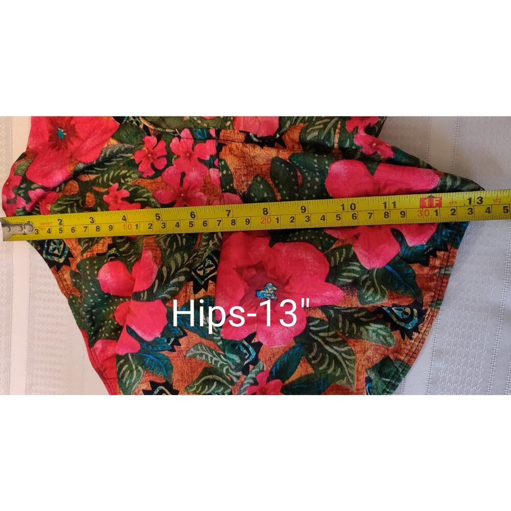 Vintage Athena Swimsuit Sz 8 Tropical Hawaiian Floral Keyhole Front USA - Picture 12 of 16